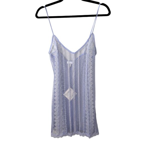 La Perla Blue Lace Delicate Feminine Sheer Mini Dress Slip Small NEW with Tags - joarbit.com La Perla Blue Lace Delicate Feminine Sheer Mini Dress Slip Small NEW with Tags - joarbit.com
